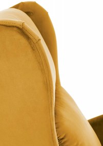 Fotoliu recliner Agustin 2 velvet mustariu H107 cm