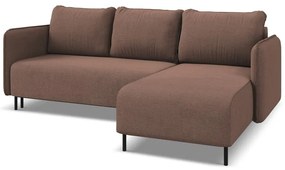 Colțar roz extensibil/cu spațiu de depozitare (cu colț pe partea dreaptă) Luana – Makamii