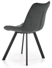 Scaun de dining COMORO, 1 buc., gri închis