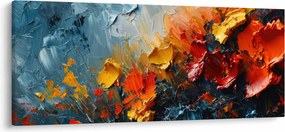 Tablou - Pictură abstractă de flori III. (120x50 cm)