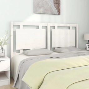 817946 vidaXL Tăblie de pat, alb, 155,5x4x100 cm, lemn masiv de pin