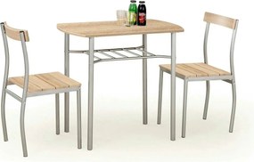 Set masa si 2 scaune LANCE, stejar sonoma