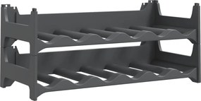 vidaXL Raft de sticle de vin, pentru 12 sticle, PP, stivuibil