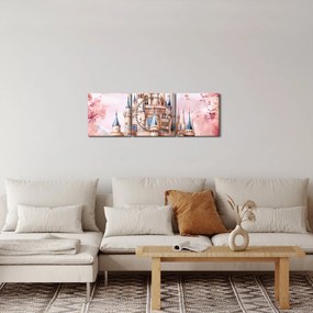 Tablou - Castel de basm (cu ceas) (90x30 cm)