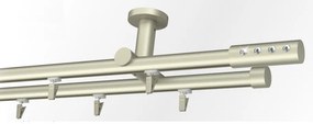 Galerie dubla PRINDERE TAVAN suport universal TEAVA PROFIL -ALURE /19 -CROM MAT (Alege marime: 120 cm)