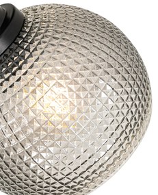 Spotlight de design negru cu sticlă fumurie - Chico