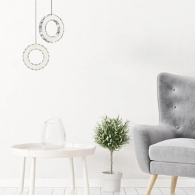 Lustra LED suspendata design modern Girona crom