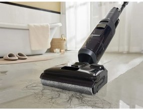 Aspirator vertical fara fir Tineco Floor One S6 Stretch Extreme, 220W, 18000 Pa, Uscat/Umed, Autonomie 40 min, 233 m², LED display, Asistent vocal, Negru