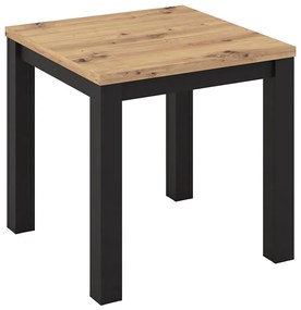 Masă de dining extensibilă ZARO, stejar artisan/negru