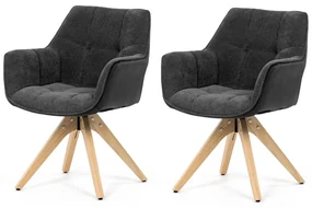 Set de scaune de sufragerie HC-D7180 GREY2, 2 buc.