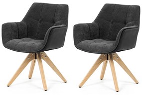 Set de scaune de sufragerie HC-D7180 GREY2, 2 buc.