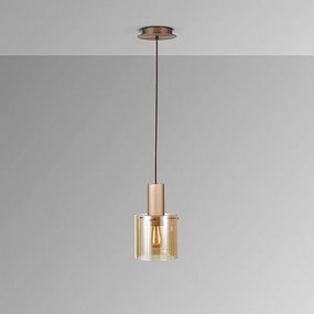 Pendul design modern Venize cupru/ chihlimbar