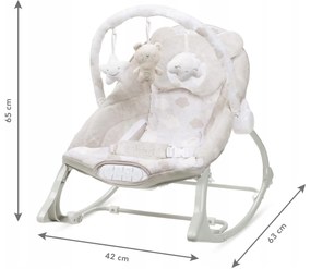 ShopJK BALANSOAR CU VIBRAȚII PENTRU BEBLUȘI KIDWELL PINO BEJ