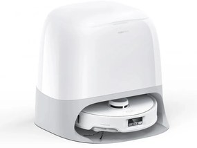 Aspirator robot cu statie de auto-golire Roborock Q Revo Curv QRC02-00, 18500 Pa, 6400 mAh, 66W, 3D Mapping LiDar, Autonomie pana la 4 ore, Alb