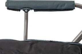 Leziter Scaun de pescuit Comfort cu braț și suport pentru pahare albastru