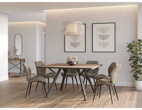 Scaune de dining kaki 4 buc. Luna – Marckeric