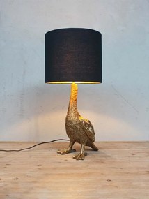 Lampa de masa, din rasina, cu abajur din bumbac, Howard