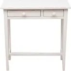 Masa consola, L73 36 H75 cm, alb antichizat, lemn masiv