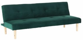 Canapea extensibila ALIDA smarald-stejar, 178/66/68 cm