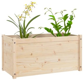 Jardiniera de gradina, 100x50x50 cm, lemn masiv de pin 1, Maro