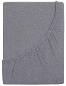 Cearșaf de pat 4Home Perfect din frotir gri, 90 x 200 cm