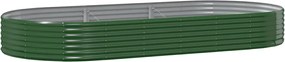 vidaXL Strat înălțat grădină 296x140x36 cm oțel galvanizat