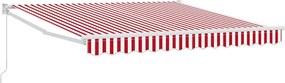 vidaXL Cortina Retractabilă Manual Roșu și Alb 300 x 250 cm
