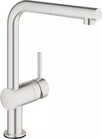 Baterie bucatarie cu dus extractibil Grohe Minta Touch crom periat Supersteel