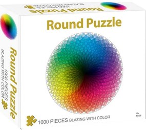 Puzzle carton, in cutie, Roata culorilor, 1000 piese
