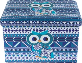 Taburet Design Blue Owl, multicolor, 48x32x31.5 cm