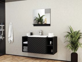 Set mobilier baie Nadalo IX (negru). 1122706