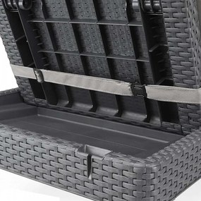 Șezlong de grădină Jaipur cu pernă grafit