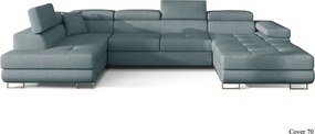 Colțar lemn masiv Formă U Extensibil Roger 345x202cm Personalizabil