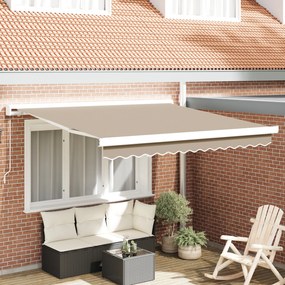 Marchiză manuală retractabilă vidaXL Bej 300x250 cm
