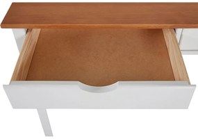 Birou din lemn de pin Støraa Gava, lungime 100 cm, alb - maro