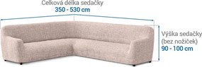 Gaico Huse cu două elastice GRAFITI NOU bej colțar (l. 350 - 530 cm)