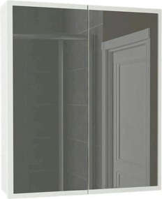 Dulap de baie KAYLA, alb, PAL melaminat, cu 2 usi, 60x17x78 cm