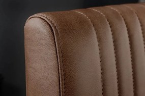 Scaun cu brate design retro Big Aston piele naturala maro vintage