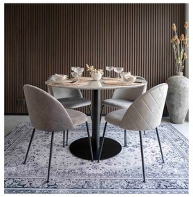 Scaune de dining gri-deschis 2 buc. din catifea Geneve – House Nordic