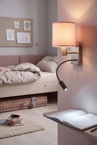 Brilagi - Lampă LED flexibilă BOBO 1xE27/25W/230V + LED/3W m. crom/roz