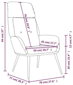 Scaun de relaxare, crem, piele intoarsa artificiala