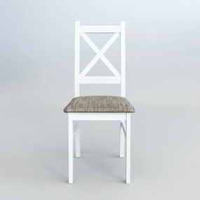 Scaun de sufragerie NATE alb/maro