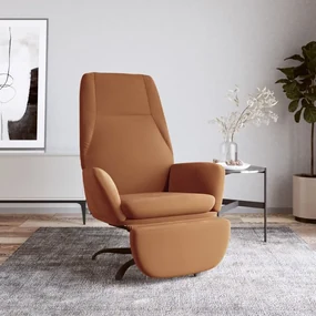 3097866 vidaXL Scaun de relaxare cu taburet, gri taupe, microfibră