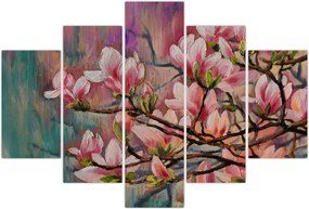 Tablou - Pictură în ulei, Sakura în floare (150x105 cm)