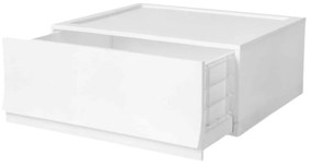Cutie de depozitare modulară Wave Snow fără roți54,6 x 43,4 x 22 cm, Larg - 1 sertar