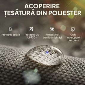 Outsunny Jaluzea Rulou Opacă pentru Exterior, 240x160 cm, Gri Închis | Aosom Romania