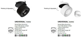 Spot LED directionabil, incastrabil tavan fals UNIVERSAL alb NVL-62002