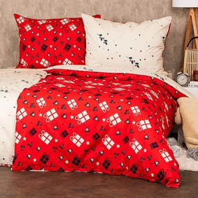 Lenjerie de pat bumbac de Crăciun 4Home Christmas joy joy, 140 x 220 cm, 70 x 90 cm