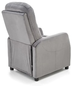 Fotoliu recliner Felipe 2 velvet gri H103 cm