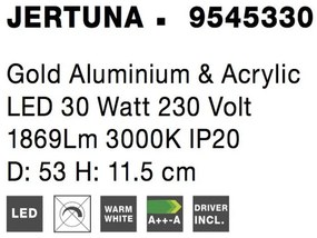 Lustra aplicata, Plafoniera LED design modern JERTUNA 53cm